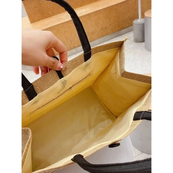 Hello Weekend Graphic Top Handle Tote Bag - Picture 2 of 6